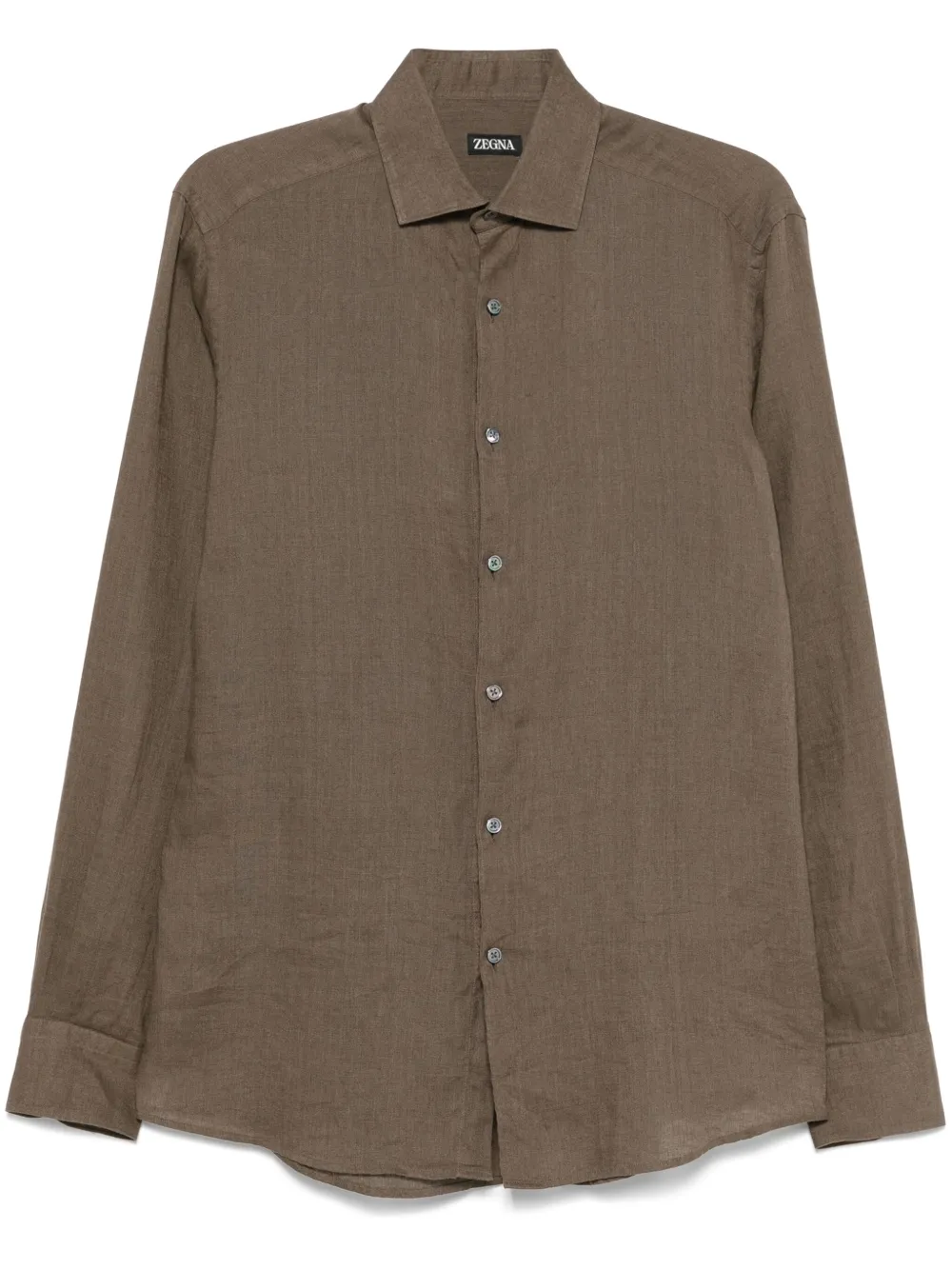 Zegna linen shirt - Marrone