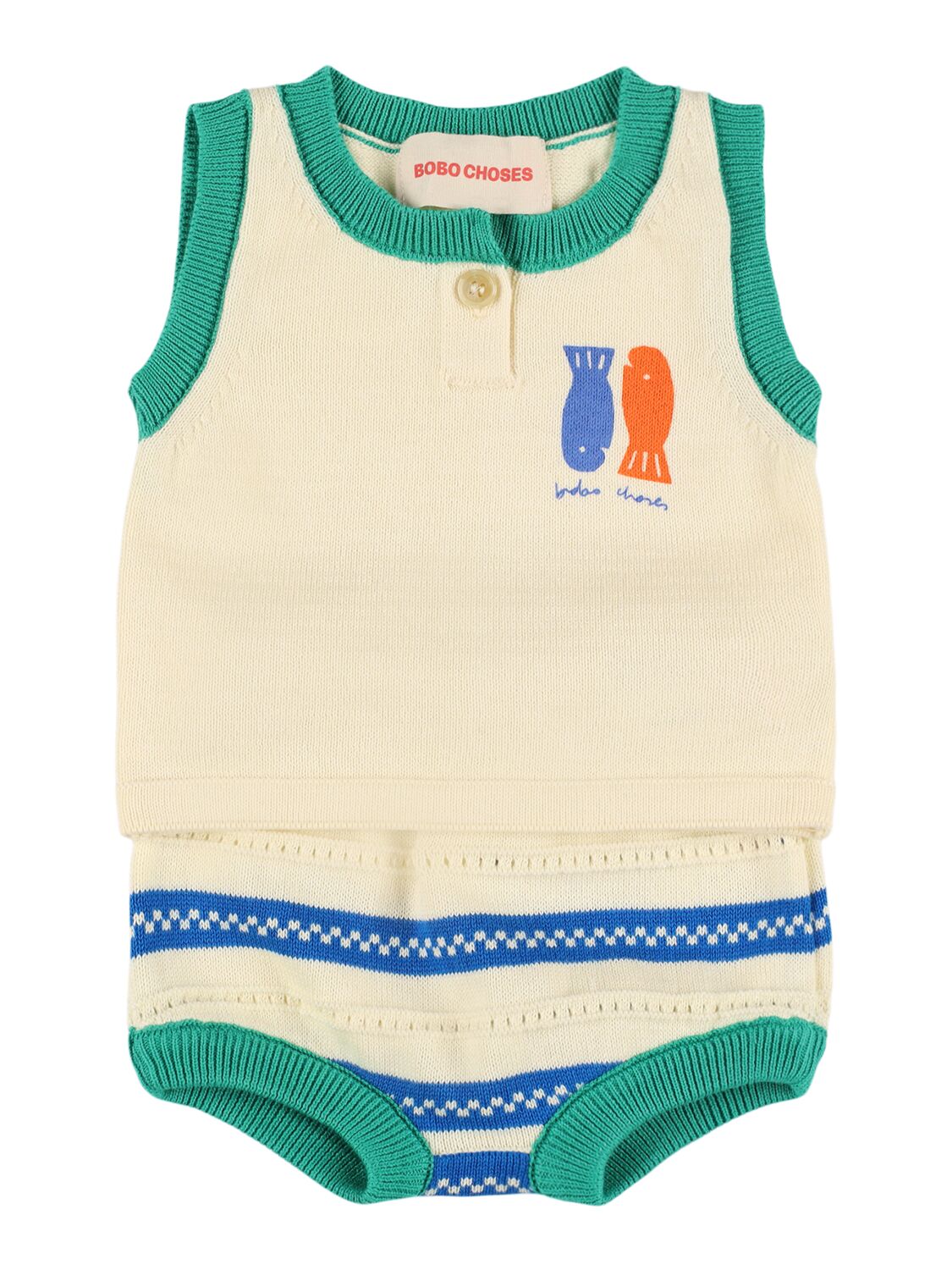 Tank Top E Shorts In Maglia Di Cotone