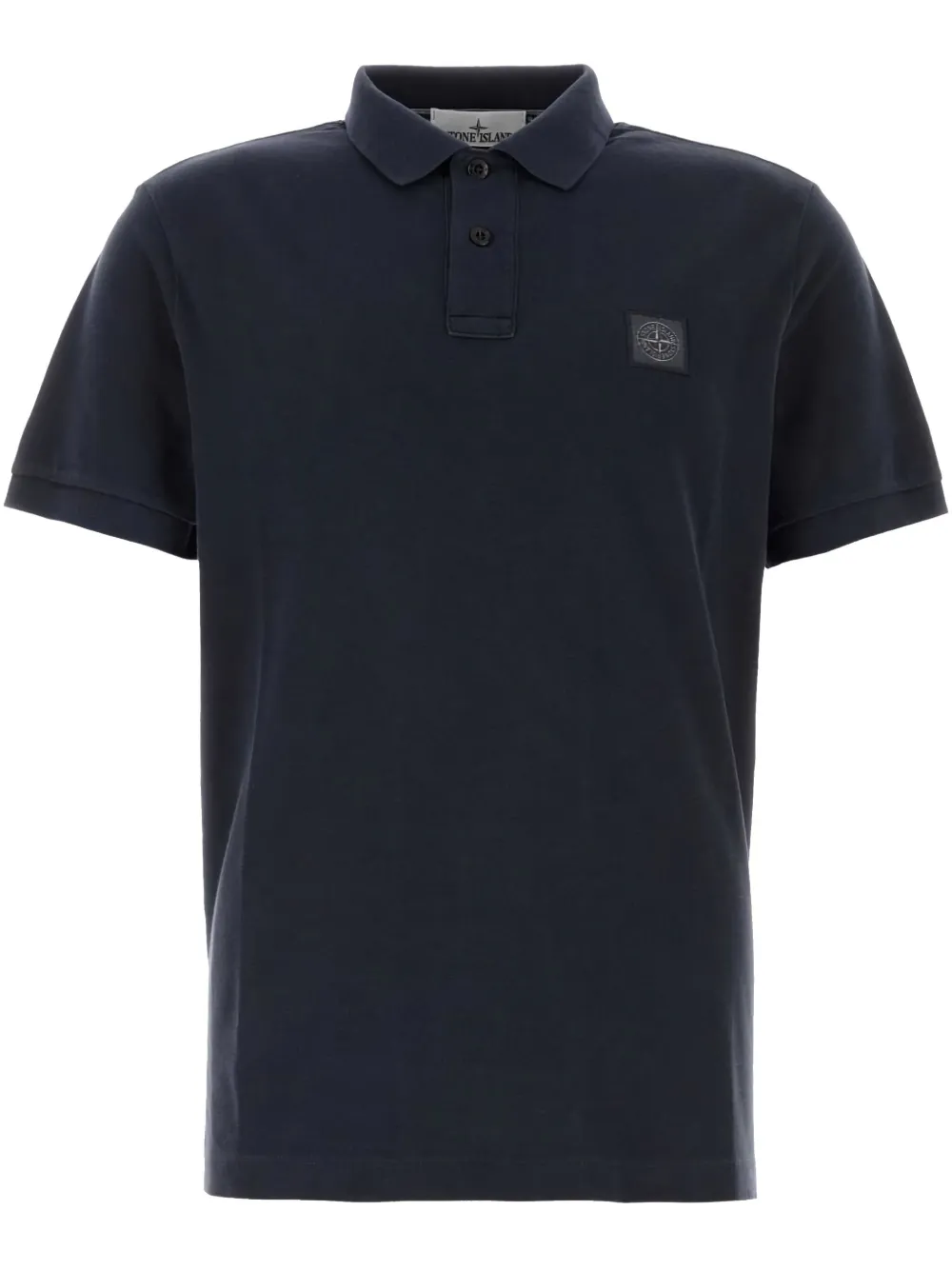 Stone Island Compass-appliqué polo shirt - Blu