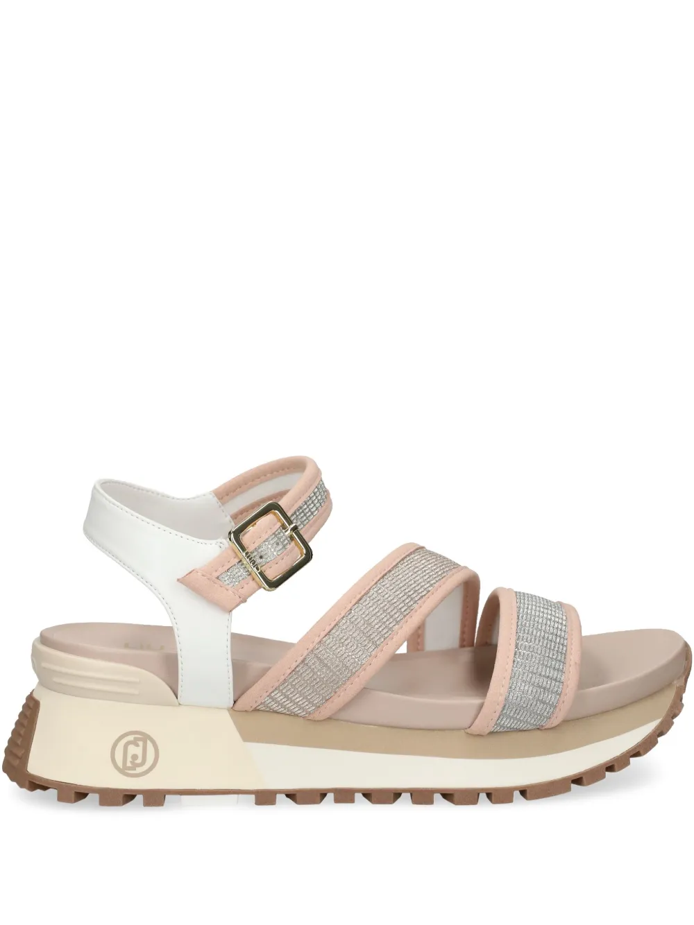 LIU JO logo-stamp sandals - Rosa