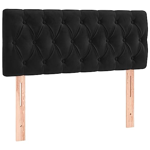 Vidaxl Tête De Lit En Velours Noir 100 X 78/88 Cm – Tête De Lit Réglable Avec Cadre En Bois Construit Pour Le Confort Et Le Style De La Chambre À Couc