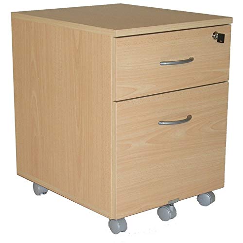 Simmob Caisson De Bureau 2 Tiroirs Hêtre