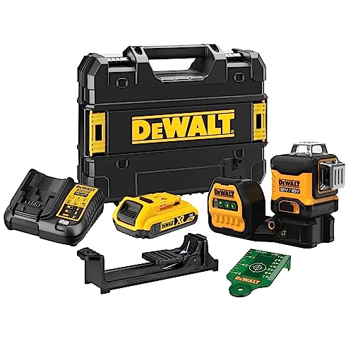 Dewalt - Laser Multilignes 3X360° 12V Li-Ion 2Ah - Dce089D1G-Qw - Niveau Laser Autonivelant 4° Sans Fil Avec Faisceaux Verts, 1 Batterie, Chargeur Et 