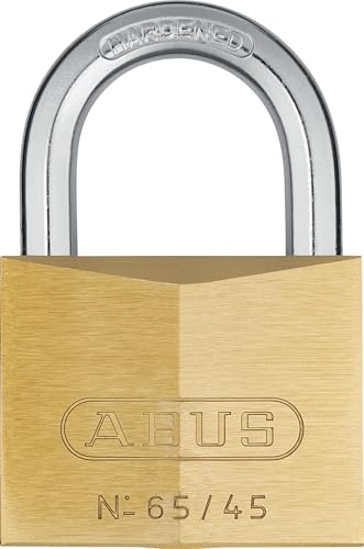 Abus Cadenas Laiton 65/45 - Serrure De Cave, De Casier, Etc. - Corps En Laiton - Anse En Acier Trempé - Niveau De Sécurité 5