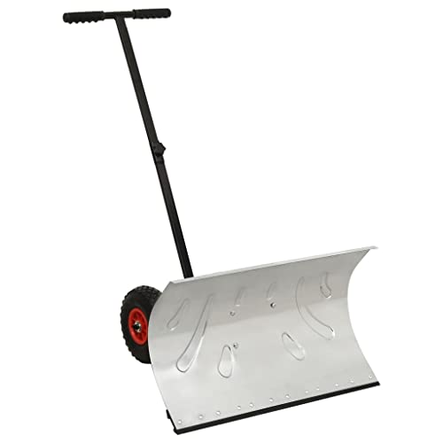 Vidaxl Pelle À Neige Avec Roues Poussoir Jardin Terrasse Amovible Durable