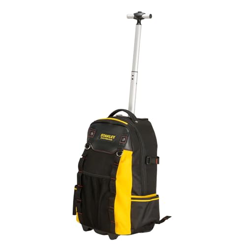 Stanley Fatmax Sac À Dos Porte-Outils À Roulettes - Nylon Ultra Résistant 600 Deniers - Multipoches - Double Fermeture Zip - Roues Robustes Et Maniabl