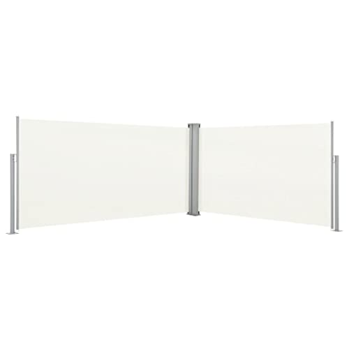Vidaxl Auvent Latéral Rétractable Crème Brise-Vue Abri Soleil Brise-Vent Patio