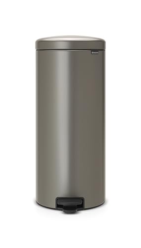 Brabantia 114441 New Icon Poubelle À Pédale Acier Inoxydable Gris 30 X 34 X 67,5 Cm 30 L