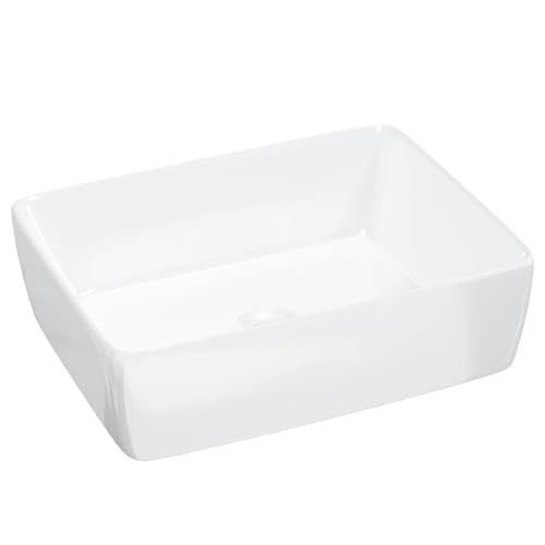 Vidaxl Lavabo Blanc 48X37X13 Cm Céramique Rectangle