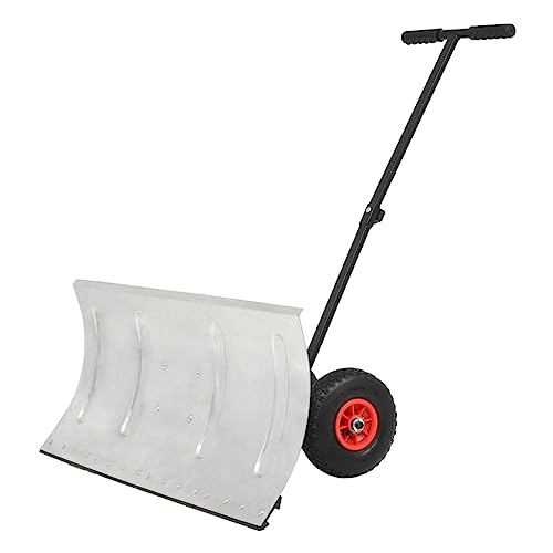 Vidaxl Chasse-Neige Manuel Avec Roues Pelle Entrée De Garage Trottoir Sentier