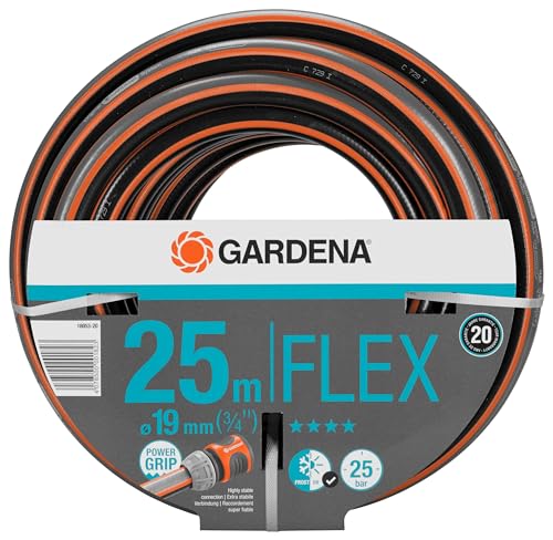 Tuyau Comfort Flex De Gardena 19 Mm (3/4 Pouce), 25 M : Tuyau D'Arrosage Flexible Et Indéformable Avec Profilé Power-Grip, Résistance À L'Éclatement D