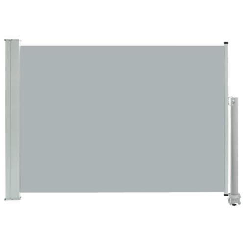 Vidaxl Auvent Latéral Rétractable De Patio Store Latéral Brise-Vue Abri Soleil Jardin Terrasse Balcon Exterieur Résistant Aux Uv 80X300 Cm Gris