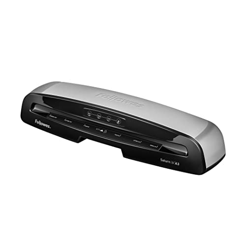 Fellowes Plastifieuse Saturn 3I A3 Avec 10 Pochettes Plastifieuses A3 80 À 125 Microns, Sans Bourrages, Plastifieuse A3, 3 Réglages De Température, Ar