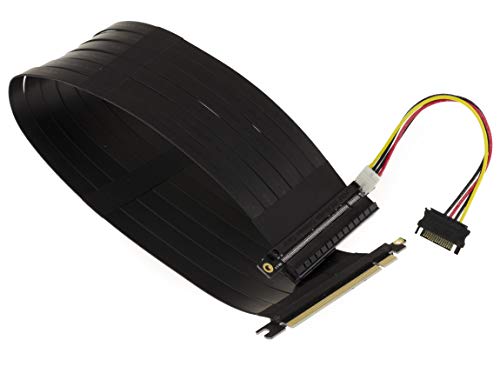 Kalea-Informatique Riser Di Espansione Per Porta Pci Express X16 A Porta Pcie X16 Con Cavo A Nastro Flessibile, Schermato, Compatibile Pcie 3.0. Lungh