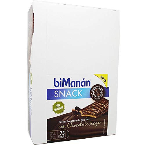 Bimanán Bimanán Senza Gluten Cioccolato Nero 15U. + 5 U. Obsequio Bastoncini Bimanán-Sin.Gluten-20Choconegro