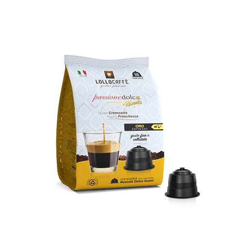 Lollo Caffè Passione Dolcissima Miscela Oro- 48 Capsule (3 Confezioni Da 16) - Compatibili Con Le Macchine Nescafè* Dolce Gusto*