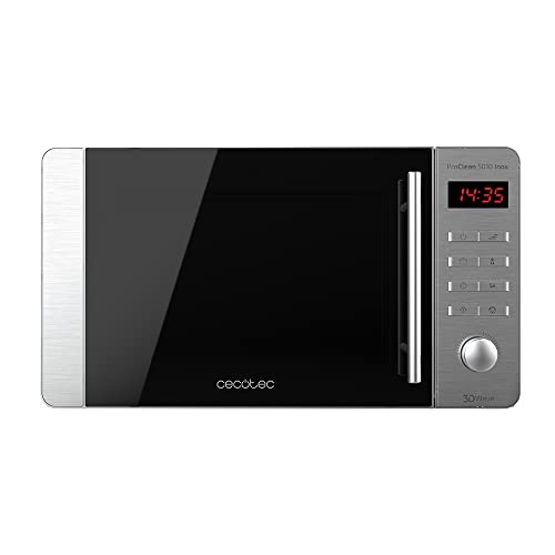 Cecotec Forno A Microonde Proclean 5010 Inox, 20L, Rivestimento Ready2Clean, 700 W, 5 Livelli Di Potenza, Timer 60 Min, Display A Led, Inox