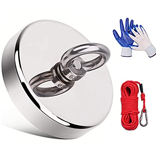 Yadodo Neodyme Super Potente Magnete 400 Kg 90 Mm Neodyme Super Potente Magnete Per Peche Ramasse Monnaie Chasse Al Tesoro Con Grapin Corda 20M Una Co