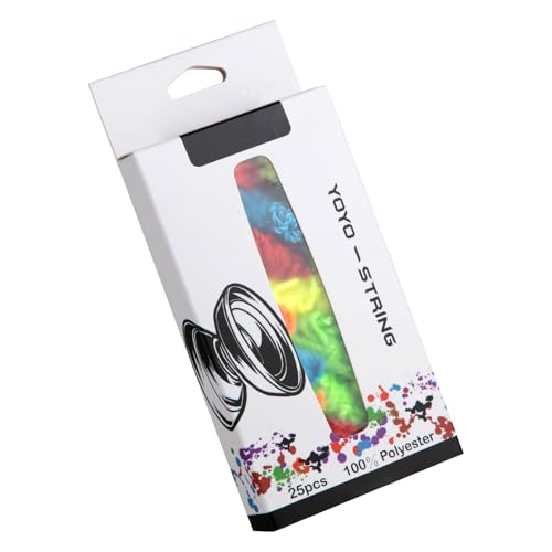 Yoyo Strings Professional 100% Poliestere, Yoyo String Per Yoyo Reattivo O Non Reattivo, Yoyo String Pack Da 25 - Giallo, Verde, Blu, Arancione, Rosso