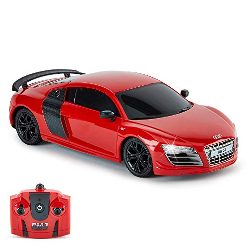 Cmj Rc Cars Audi R8 Gt, Auto Telecomandata Con Licenza Ufficiale Con Luci Di Lavoro, Auto Radiocomandata Per Ragazzi E Ragazze Giocattoli Scala 1:24, 