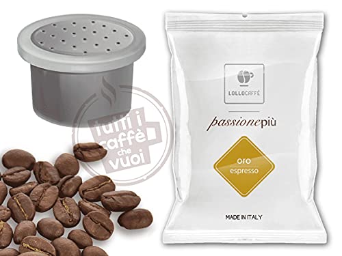 Lollo 100 Capsule Caffè Lollo Miscela Oro Compatibili Uno System - Maranello - Squesito - 1 Kg