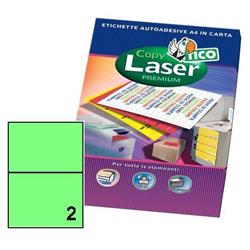Etichette Copy Laser Tico-verde fluorescente-2 etichette-70 fogli