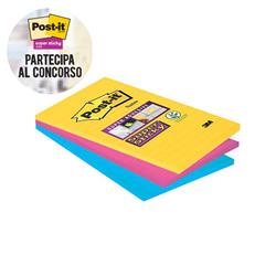 Post-it® Super Sticky Rio De Janeiro XXL-152x100 mm-a righe-conf. 3