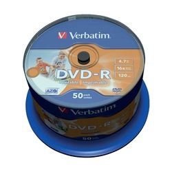 DVD-R Verbatim 4.7 GB in confezione da 50 dvd - 43533