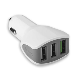 Caricabatterie per auto Celly 3 USB 22W bianco