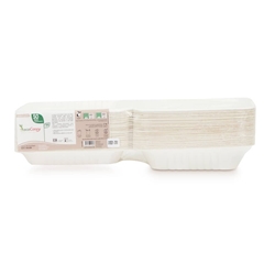 Box monoscomparto bio-compostabili ecoCanny bianco conf. 50