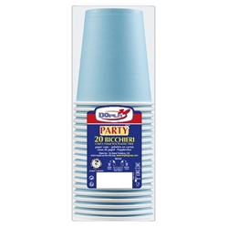 Bicchieri in carta WD - Dopla Green - 250ml - azzurro - conf. 20