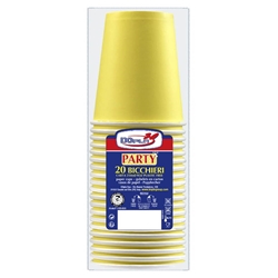 Bicchieri in carta WD - Dopla Green - 250ml - giallo - conf. 20