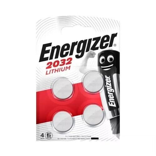 4 Energizer CR2032 Lithium Piles 4BL 3V Boutons Cellule DL2032 Exp 2033 Neuf