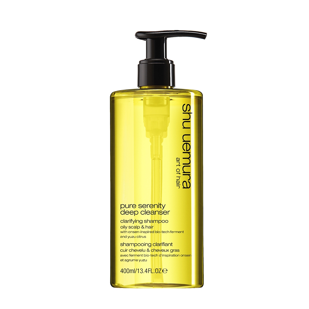 Deep Cleanser Pure Serenity Shampoo riequilibrante per capelli e cuoio capelluto grassi 400 ml Flacone Shu Uemura