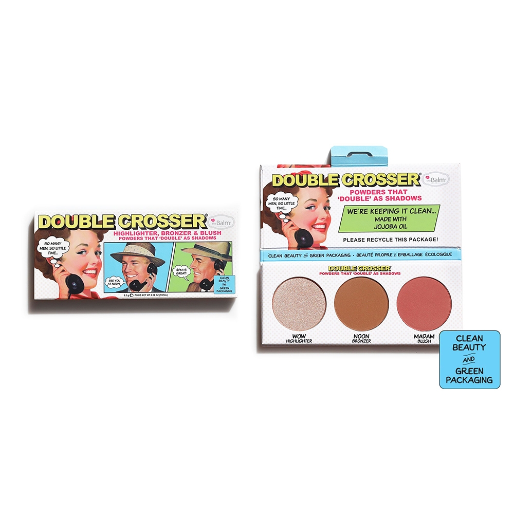 Double Crosser Highlighter + Bronzer + Blush Palette 8,5 gr The Balm