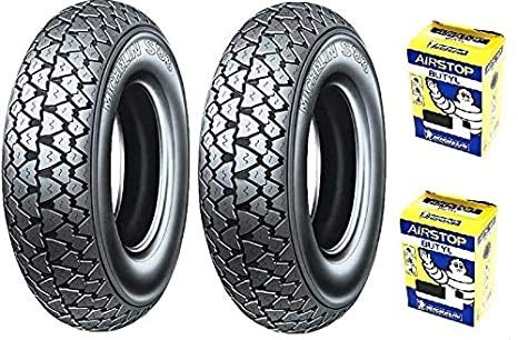 Coppia Gomme Copertoni Michelin S83 3.50-10 +Coppia Camere D'Aria Vespa Px Lml