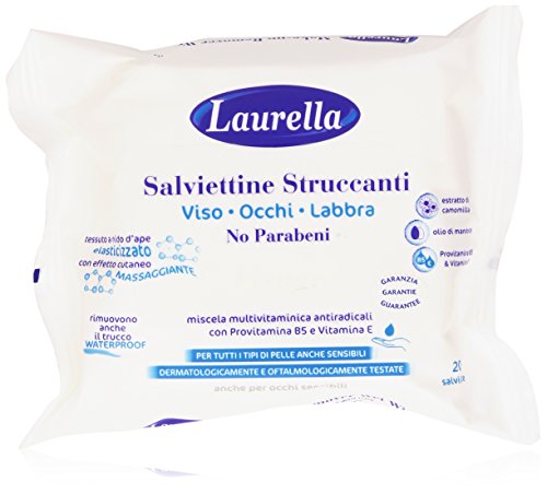 Laurella - Salviettine Struccanti, Viso, Occhi, Labbra - 20 Salviette