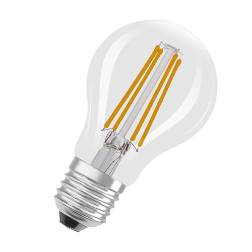Osram Led Classic Lampada Led Con Filamento Nella Forma Classica Della Lampadina, Filamento In Vetro Trasparente, 3,8 W, Attacco E27, Eek A, 806 Lm Pe