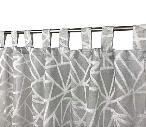 Tex Family - Tenda Yara | Tessuto Morbido Poliestere | Adatta A Stanze Alte | Facile Da Regolare | Semitrasparente, Grigio, 140 X 300 Cm