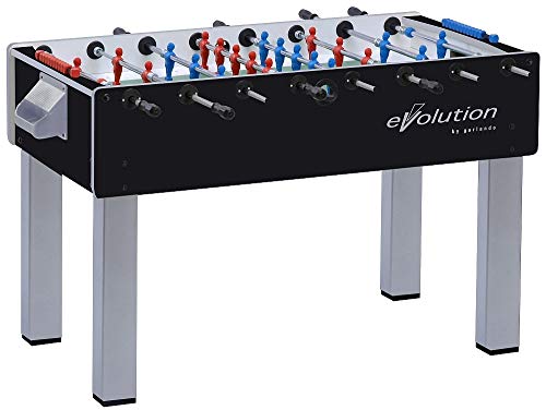 Garlando Calcio Balilla F-200 Evolution Con Aste Rientranti Nero/Argento