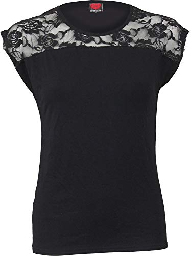 Spiral Direct Urban Fashion-Lace Shift Elegant Top, Nero (Black 001), 40 (Taglia Produttore: Small) Donna