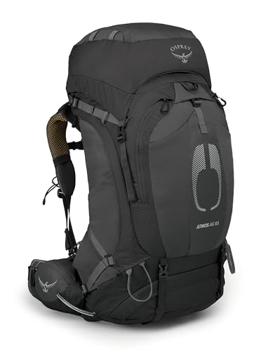 Osprey Atmos Ag 65 Men'S Backpacking Backpack, Black, Large/X-Large