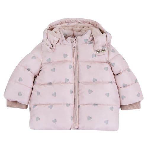 Chicco Giubbino Con Cappuccio, Caldo Giubbino Invernale Con Cappuccio Staccabile Bimba 0-24, Rosa (2), 3 Mesi