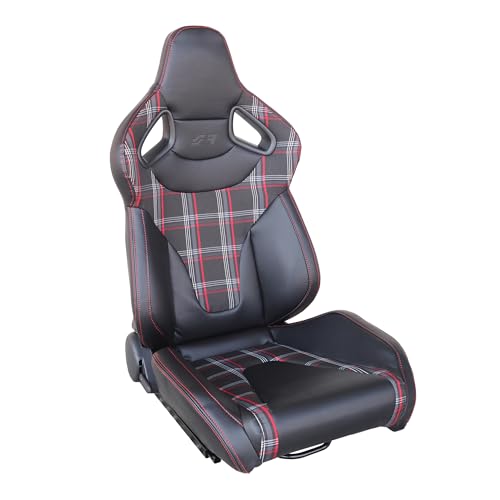Simoni Racing Srs/13D Sedile Sportivo Jakie Reclinabile In Tessuto Ed Ecopelle, Universale - Regolazione A Dx