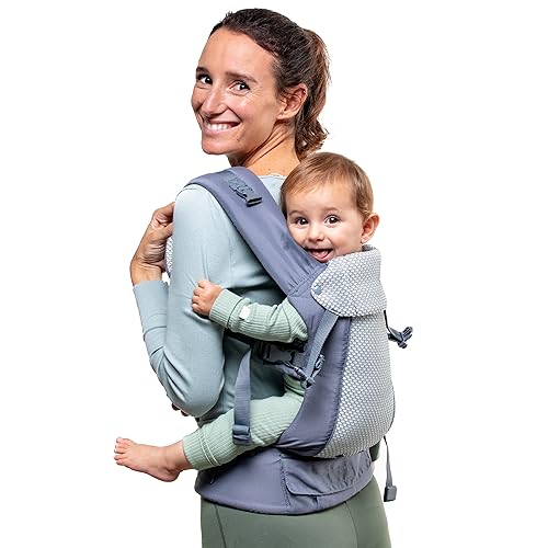 Beco Gemini Cool Porta Bebè Neonato - Marsupio Ergonomico Neonato 100% Cotone - Zaino Porta Neonato & Marsupio Bambino Con Seduta Regolabile - Fascia 