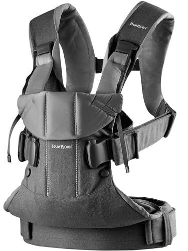 Babybjörn Marsupio One, Misto Tessuto, Grigio Denim/Grigio Scuro