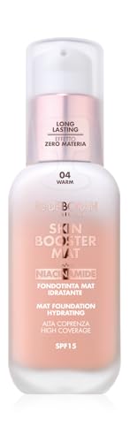 Deborah Milano - Skin Booster Mat Fondotinta In Siero Spf 15, N.4 Warm, Energizzante E Illuminante, Con Vitamina C, Effetto Naturale, Uniforma L'Incar