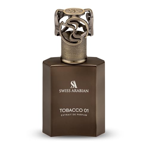 Swiss Arabian Tobacco 01 Extrait De Parfum Unisex 50 Ml - Un Lussuoso Mix Di Tabacco, Vaniglia, Ambra, Prugna E Muschio - Profumo Elegante Senza Tempo