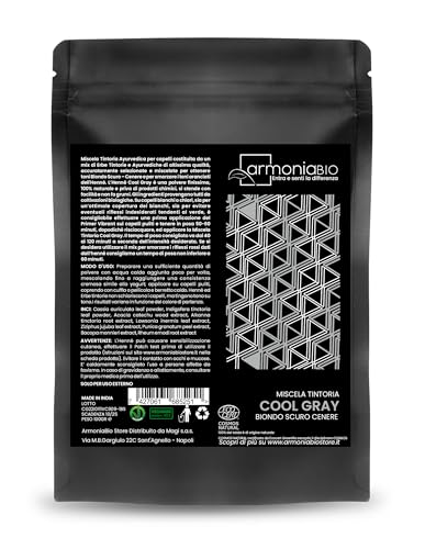 Henné Cool Gray Biondo Scuro Cenere Ecocert Cosmos - Armoniabio