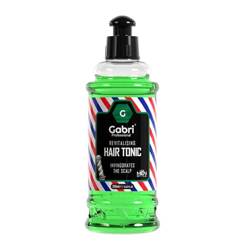 Gabri Hair Tonic – Tonico Tonico Per Capelli – Con Design Accattivante Barber Shop – Verde Rinfrescante All'Interno E Profumo Irresistibile – 250 Ml (
